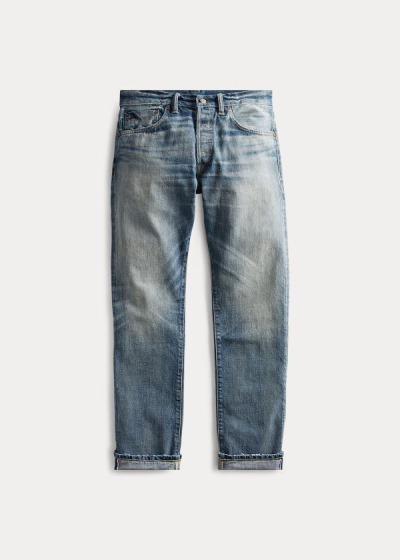 Jeans Ralph Lauren Hombre Azules Azules - Low Straight Selvedge - GMJIF0183